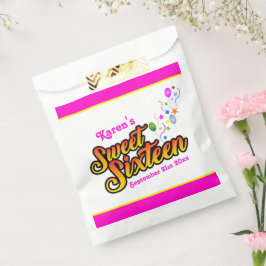 Farbenfrohe 16 . Geburtstag mit Balloons und Strea Geschenktütchen