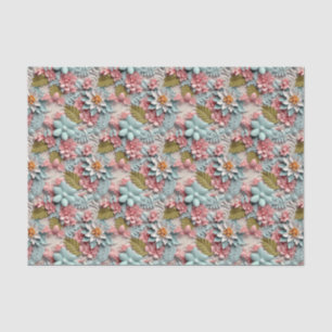 Farbenfrohe 3-Grad-Blumenmuster Seidenpapier