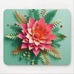 Farbenfrohe 3D-Blumen Mousepad