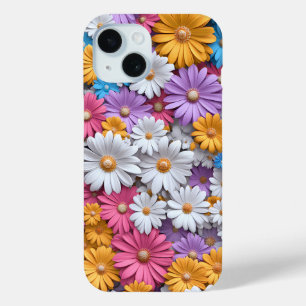 Farbenfrohe 3D-Daisies Floral Phone Case