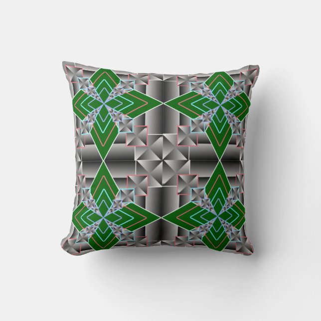 Farbenfrohe 3D Digital Art Threadlow Kissen | 16x1 (Vorderseite)