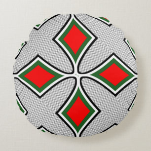 Farbenfrohe 3D-Digitaldesign-Rundwurfkissen Rundes Kissen