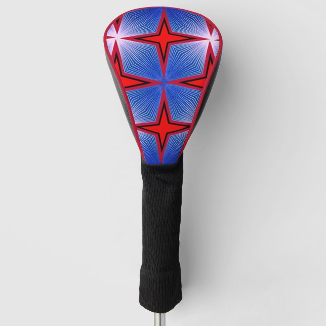 Farbenfrohe 3D-digitale Treiberabdeckung - perfekt Golf Headcover (Vorderseite)