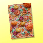 Farbenfrohe 3D-Illustration Autumn Pumpkins Botani<br><div class="desc">Dieses Design zeigt eine farbenfrohe 3D-Abbildung von Herbstkürbissen,  Blätter und Blume. Der 3D-Effekt fügt eine Touch von Laune und Dimension hinzu. Ein großartiges Herbstgeschenk oder eine lustige Urlaubstätigkeit für Ihre Gäste.</div>