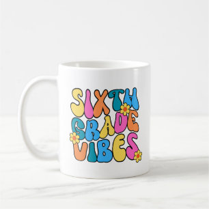 Farbenfrohe 6. Klasse Vibes - Zurück zur Schule Kaffeetasse
