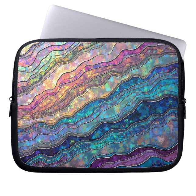 Farbenfrohe Abalone Ripples Electronics Bag Laptopschutzhülle (Vorderseite)