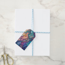 Farbenfrohe Abalone-Wirbel-Geschenkmarke