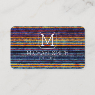 Farbenfrohe Abstrakt Art Monogram #15 Visitenkarte