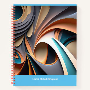Farbenfrohe Abstrakt Background Spiral Notebook Notizbuch