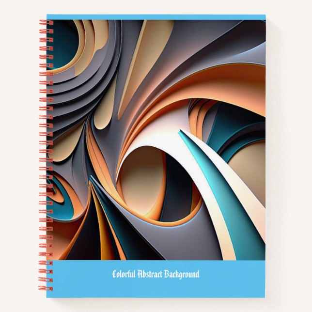 Farbenfrohe Abstrakt Background Spiral Notebook Notizbuch (Vorderseite)