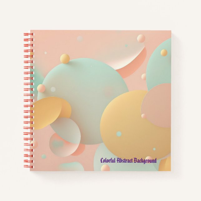 Farbenfrohe Abstrakt Background Spiral Notebook Notizbuch (Vorderseite)