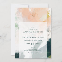 Farbenfrohe Abstrakt in einer Hochzeitsfeier Einladung