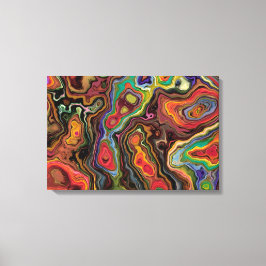 Farbenfrohe, Abstrakt ummantelte Canvas 24 Zoll x Leinwanddruck