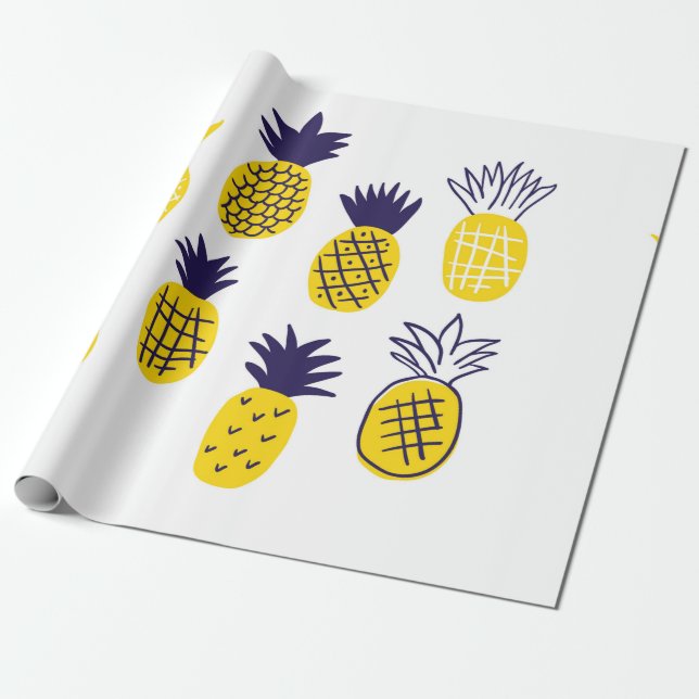 Farbenfrohe abstrakte Ananas im Geruch Geschenkpapier (Ungerollt)