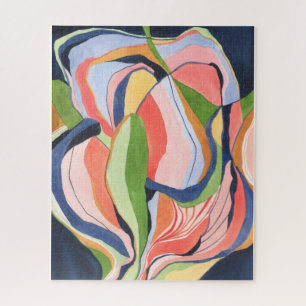 Farbenfrohe abstrakte Aquarell-Kunst-Puzzle