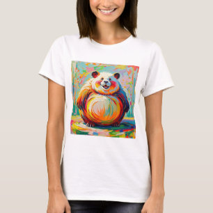 Farbenfrohe abstrakte Bärenarchitektur T-Shirt