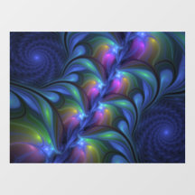 Farbenfrohe Abstrakte blaurosa grünes Fraktal