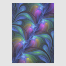 Farbenfrohe Abstrakte blaurosa grünes Fraktal