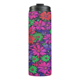 Farbenfrohe Abstrakte Blüte #201 - Thermosbecher