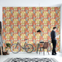 Farbenfrohe abstrakte Collage-Wallpaper