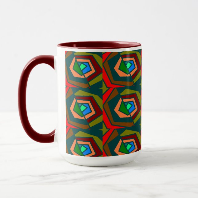 Farbenfrohe abstrakte Design-Tasse Tasse (Links)
