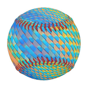 Farbenfrohe Abstrakte, digitale Muster Baseball