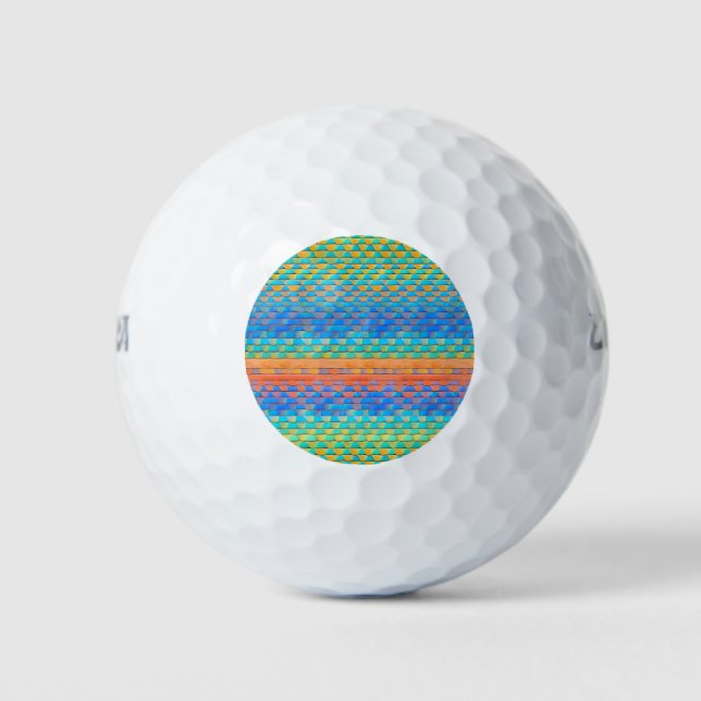 Farbenfrohe Abstrakte, digitale Muster Golfball (Vorderseite)