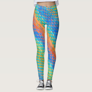 Farbenfrohe Abstrakte, digitale Muster Leggings