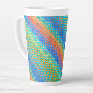 Farbenfrohe Abstrakte, digitale Muster Milchtasse