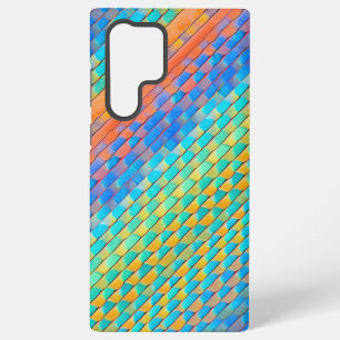 Farbenfrohe Abstrakte, digitale Muster Samsung Galaxy Hülle