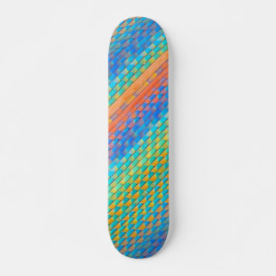 Farbenfrohe Abstrakte, digitale Muster Skateboard