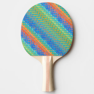Farbenfrohe Abstrakte, digitale Muster Tischtennis Schläger