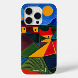 Farbenfrohe abstrakte Dorflandschaft iPhone-Gehäus Case-Mate iPhone Hülle