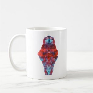 Farbenfrohe Abstrakte Faltpaint Symmetry von Karee Kaffeetasse