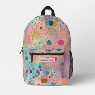 Farbenfrohe Abstrakte Farbe Spritzer Art (14) Bedruckter Rucksack
