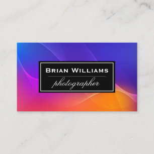 Farbenfrohe Abstrakte Farbfelder Visitenkarte