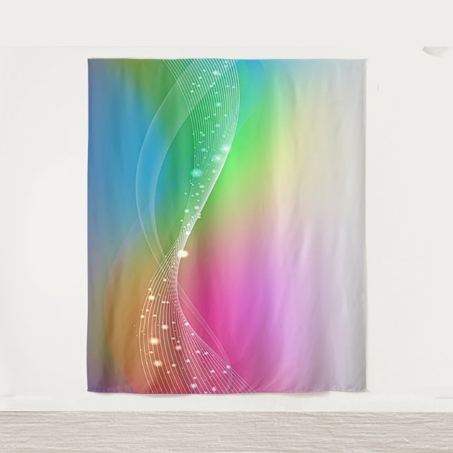 Farbenfrohe Abstrakte Foto-Hintergrund-Tapisserie Wandteppich (Vorderseite)