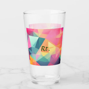 Farbenfrohe abstrakte geometrische Formen fügen de Glas