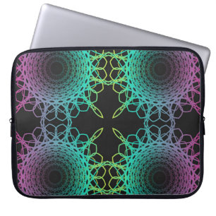 Farbenfrohe abstrakte geometrische Spitze nahtlose Laptopschutzhülle