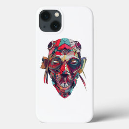 Farbenfrohe Abstrakte Gesichtskunst Case-Mate iPhone Hülle