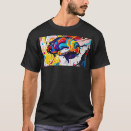 Farbenfrohe Abstrakte Hirnmalerei Autismus Bewusst T-Shirt