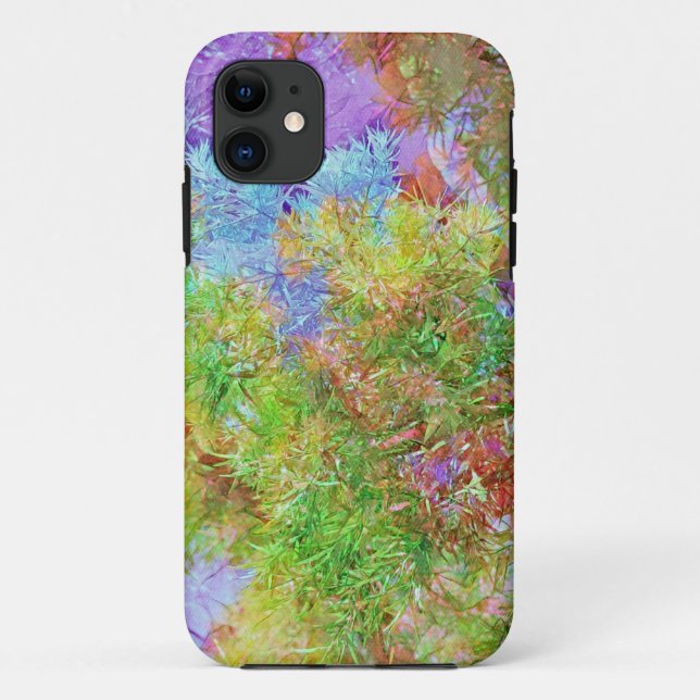 Farbenfrohe Abstrakte Illusion Tree Art Handy Fall Case-Mate iPhone Hülle (Rückseite)