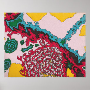 Farbenfrohe Abstrakte kosmische Kreation Art Desig Poster