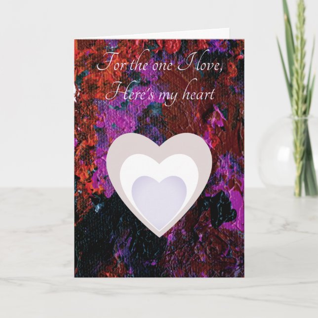 Farbenfrohe Abstrakte Kunst Feiertagskarte (Vorderseite)