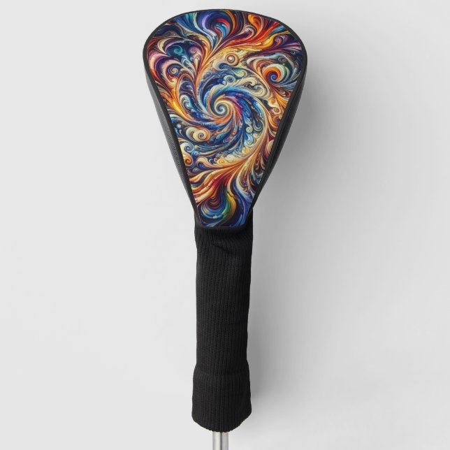 Farbenfrohe Abstrakte Kunst Golf Headcover (Vorderseite)