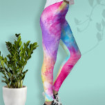 Farbenfrohe Abstrakte Kunst Lebendige Lila Rosa Bl Leggings<br><div class="desc">Diese farbenfrohen Leggings wurden mit meiner abstrakten Originalkunst entworfen,  die in lebhaften Rosa-,  Aqua-Blau-,  Zitronengelb- und lila-Farbtönen hergestellt wurde. Diese unterhaltsamen,  trendigen Leggings machen einen modernen Yoga oder Trainings- und Trainingshose oder sind ideal zum Verweilen.</div>