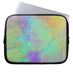 Farbenfrohe Abstrakte Kunst simuliert Texturglas Laptopschutzhülle