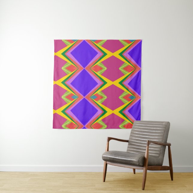 Farbenfrohe abstrakte Kunst Wandteppich (Beispiel (Horizontal))