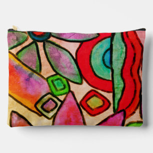 Farbenfrohe Abstrakte Kunst Zipper Pouch Zubehörtasche