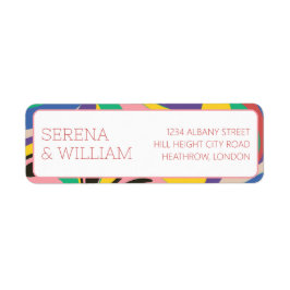 Farbenfrohe Abstrakte Kunsthochzeit